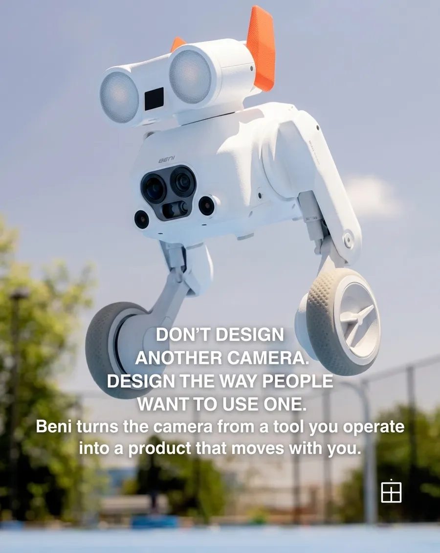Beni all-terrain camera robot how it works — rolling alongside and filming in 4K