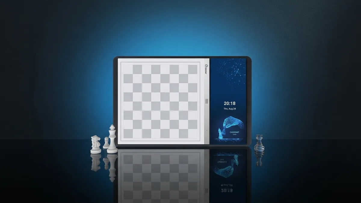Chessnut Evo electronic chess board with AI engine and physical chess pieces