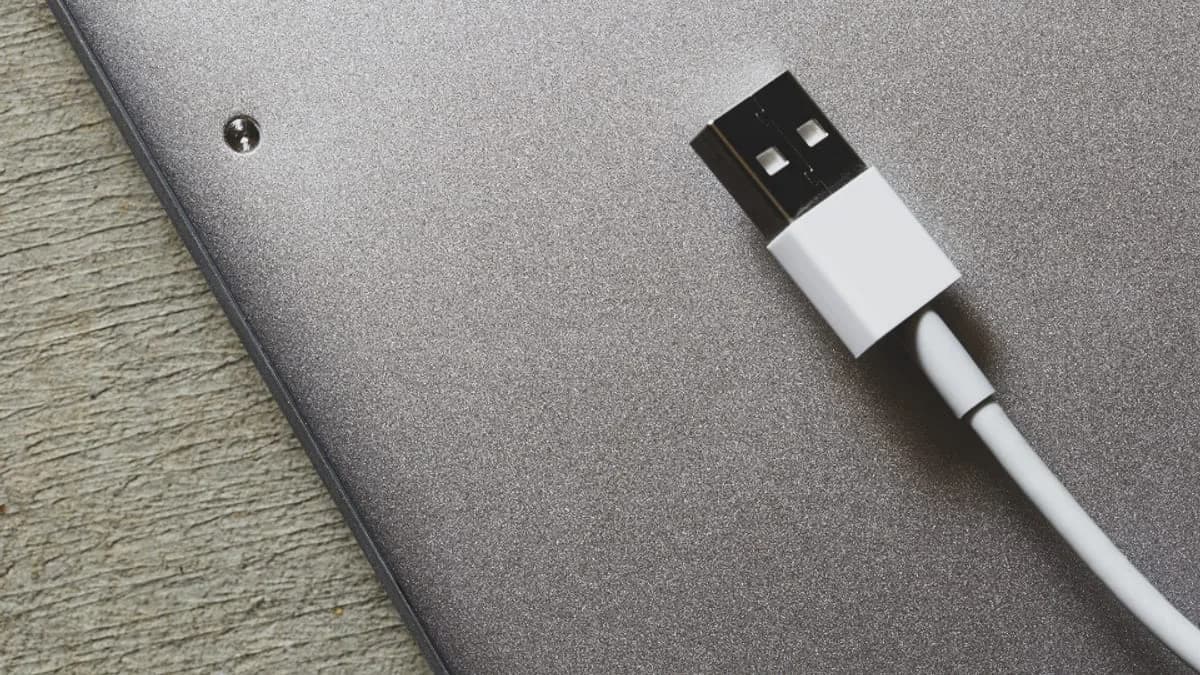 Laptop computer on a desk