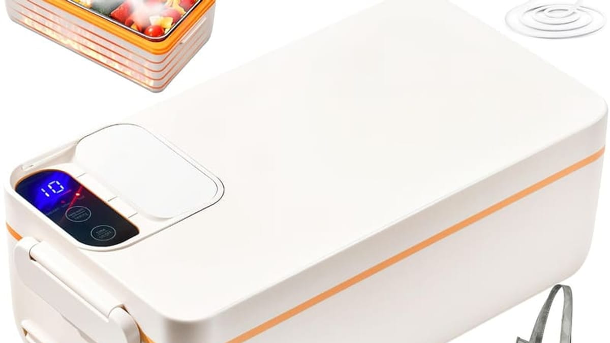 Cordless electric heated lunch box with food container
