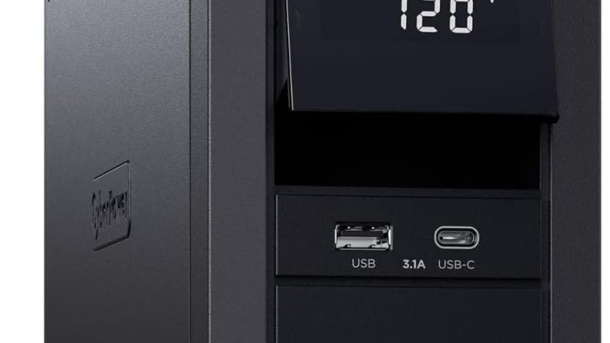 Sinewave UPS powering a desktop PC setup
