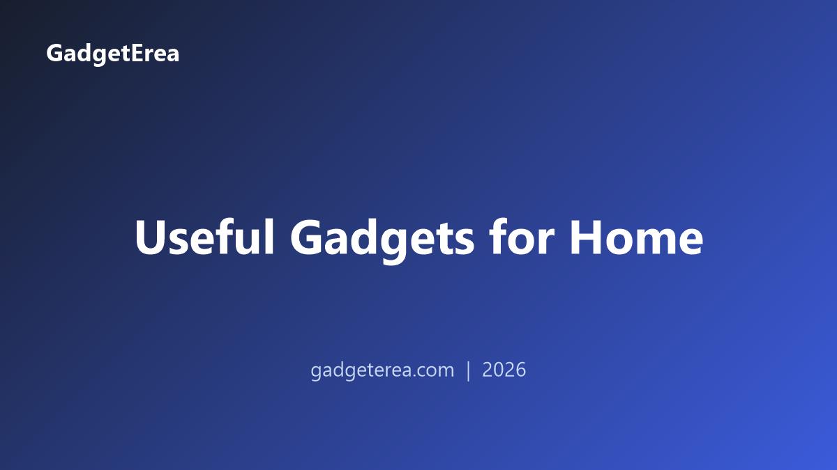 Useful home gadgets — smart speaker, monitor lamp and cable tray in a living room